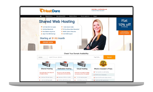 HostDare：双倍内存+双倍流量 洛杉矶VPS 年付9美元
