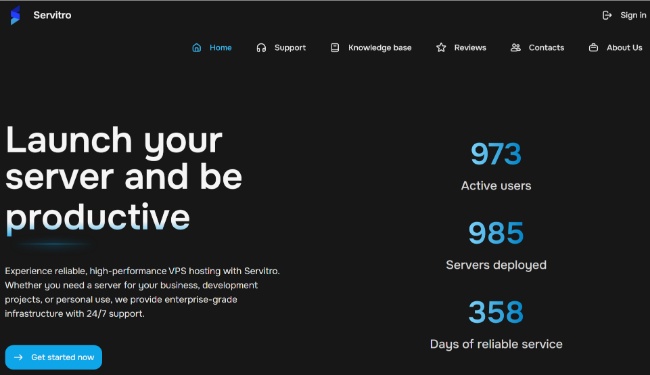 servitro：$12/年-单核AMD Ryzen9/1GB/10GB NVMe/1TB@1Gbps/德国机房